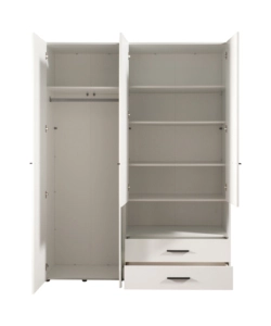 ARMADIO "LISBONA" 4 ANTE BIANCO, 161X55X205 CM